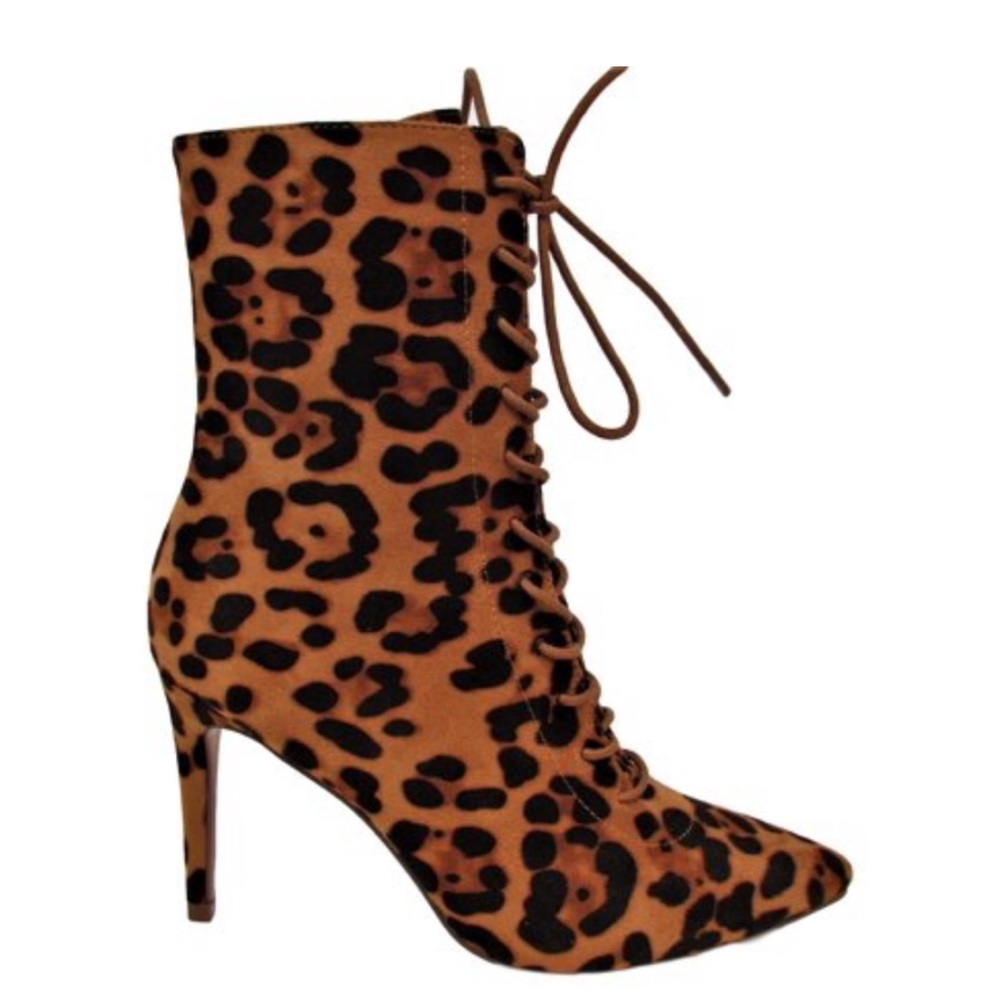Pointed Stiletto Lace Up Side Zipper Booties Boots